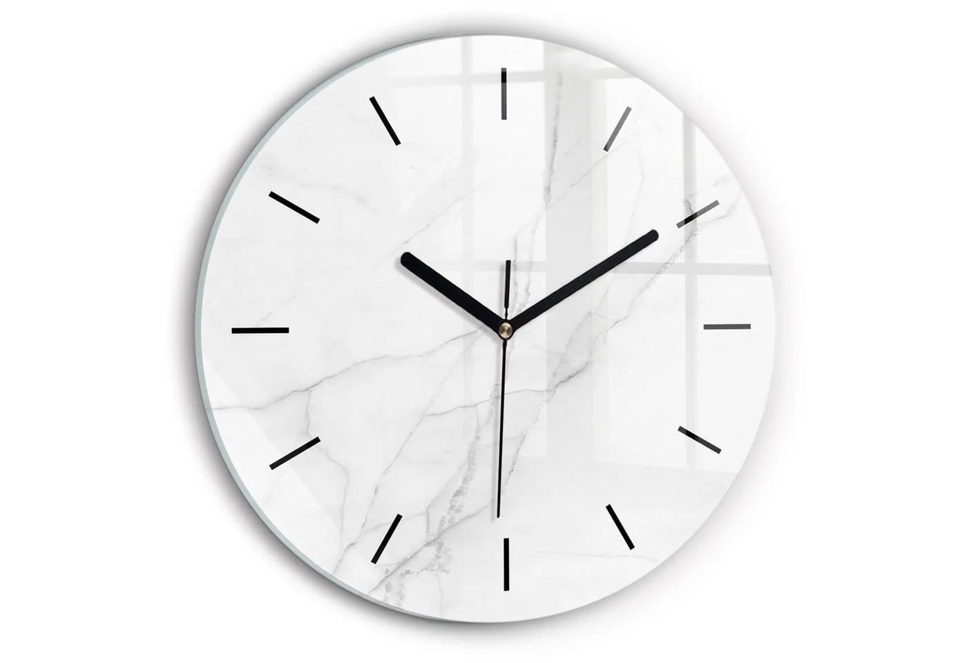 Tulup Dekorative Wanduhr aus Gehärtetem Glas mit Marmoroptik - Bild 2