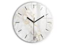 Tulup Wanduhr Runde Glasuhr Marmoruhr aus Gehärtetem Glas Bild 2