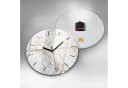 Tulup Wanduhr Runde Glasuhr Marmoruhr aus Gehärtetem Glas Bild 4
