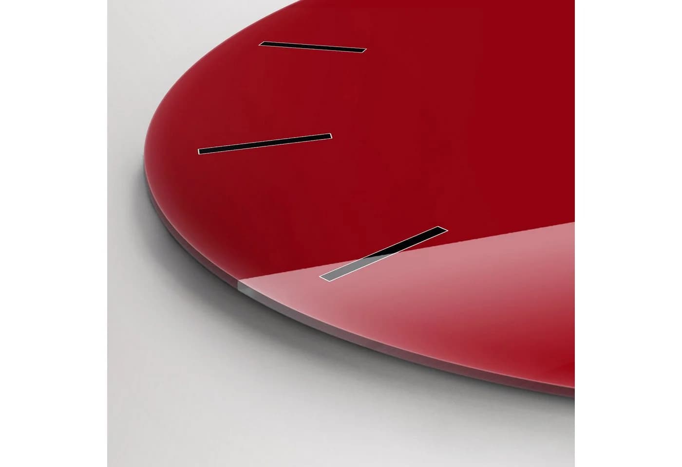 Tulup Moderne Glaswanduhr 30 cm Rot Gehärtetes Glas - Bild 5