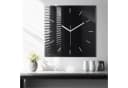 Tulup Modernistische Glaswanduhr Schwarz 60x60cm Bild 1