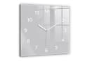 Tulup Quadratische Wanduhr 60x60 cm aus Gehärtetem Glas Grau Bild 2
