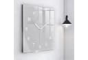 Tulup Quadratische Wanduhr 60x60 cm aus Gehärtetem Glas Grau Bild 3