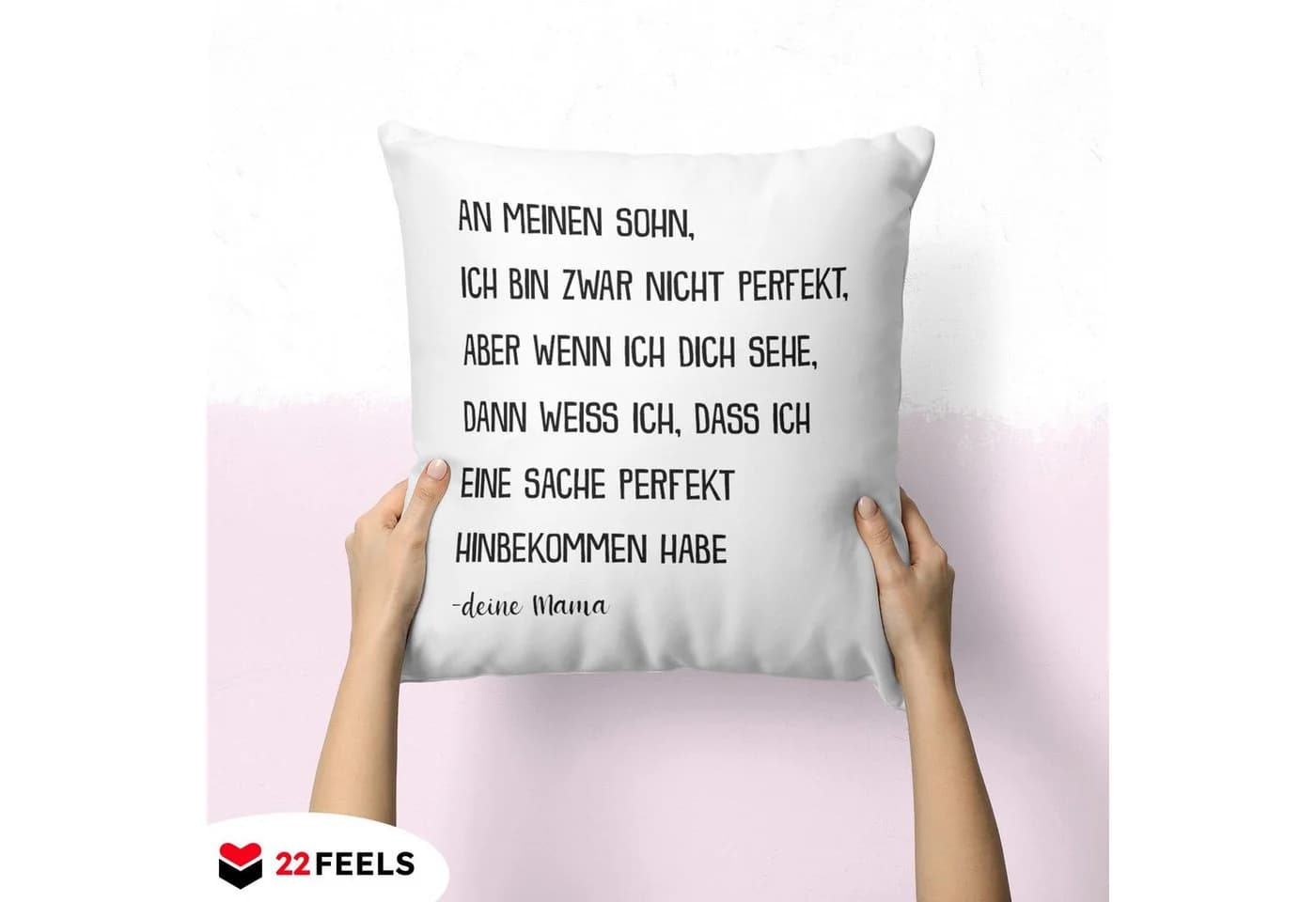 22Feels Dekokissen Sohn Spruch 40x40 cm Polyester - Bild 3