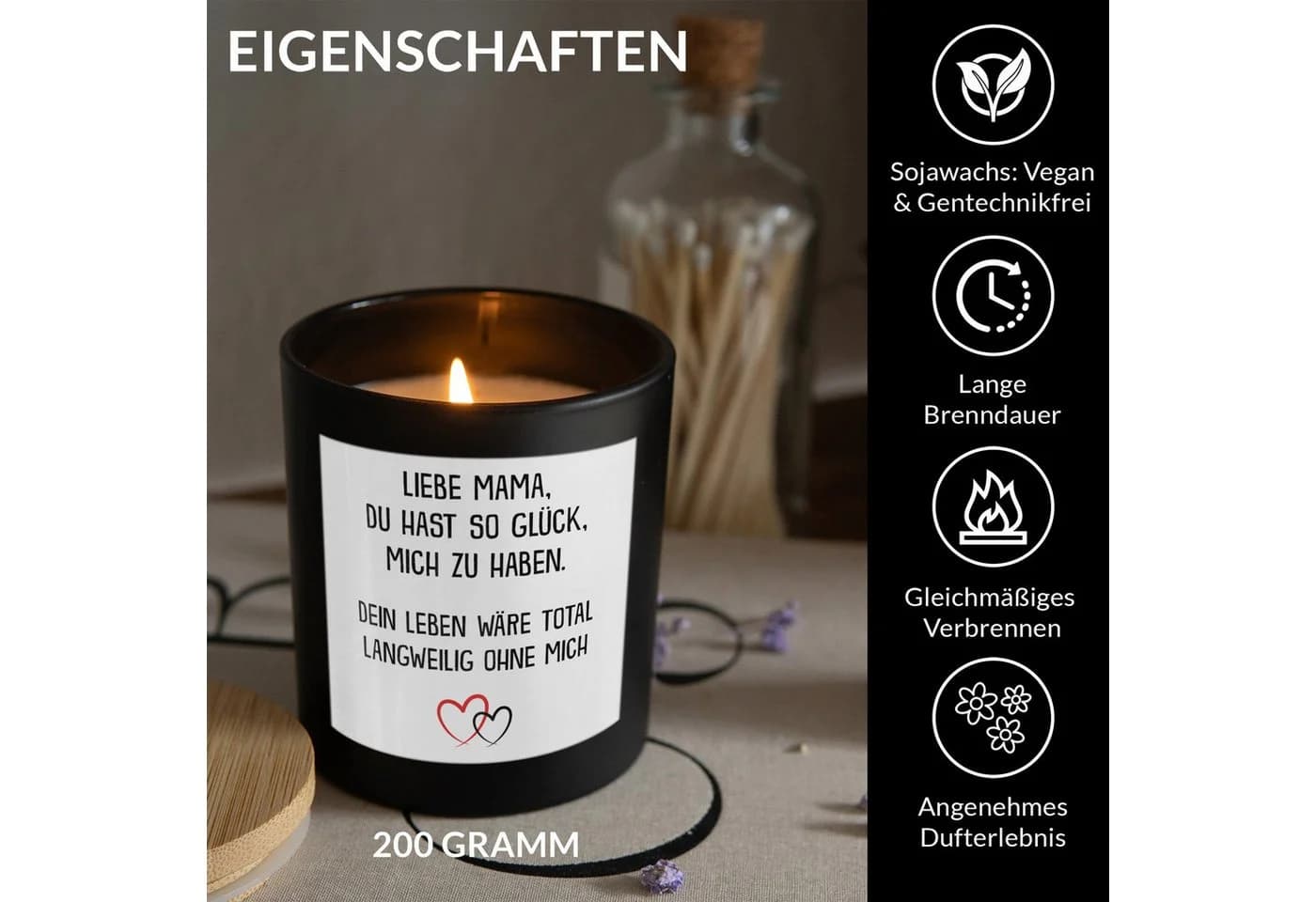 22Feels Duftkerze Deko Mama Geschenk Muttertag Geburtstag Weihnachten