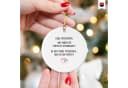22Feels Weihnachtsbaumkugel Keramik Weiss Patentante Motiv Bild 5