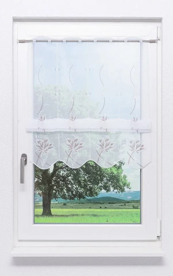 Plauener Spitze® Panneaux Kelchblüten Transparent - Bild 2