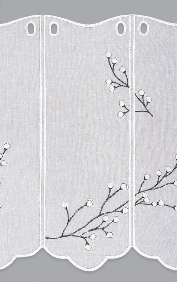LYSEL® Scheibengardine Alisar Transparent mit Floralem Dekor - Bild 3