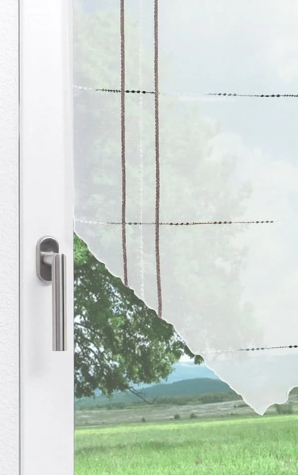 LYSEL® Scheibengardine Tilly Transparent Modernes Wimpel-Design - Bild 4