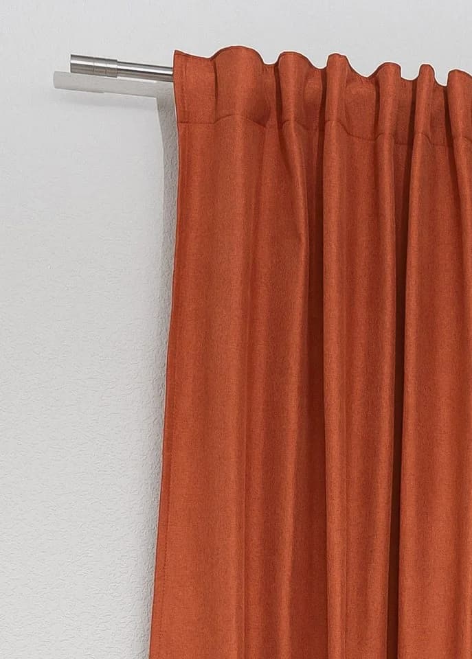 LYSEL® Verdunkelungsvorhang Zugbandschal Thermoka Braunorange