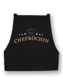 Youth Designz Grillschürze Damen Schwarz CHEFKÖCHIN Print Kochschürze Bild 2