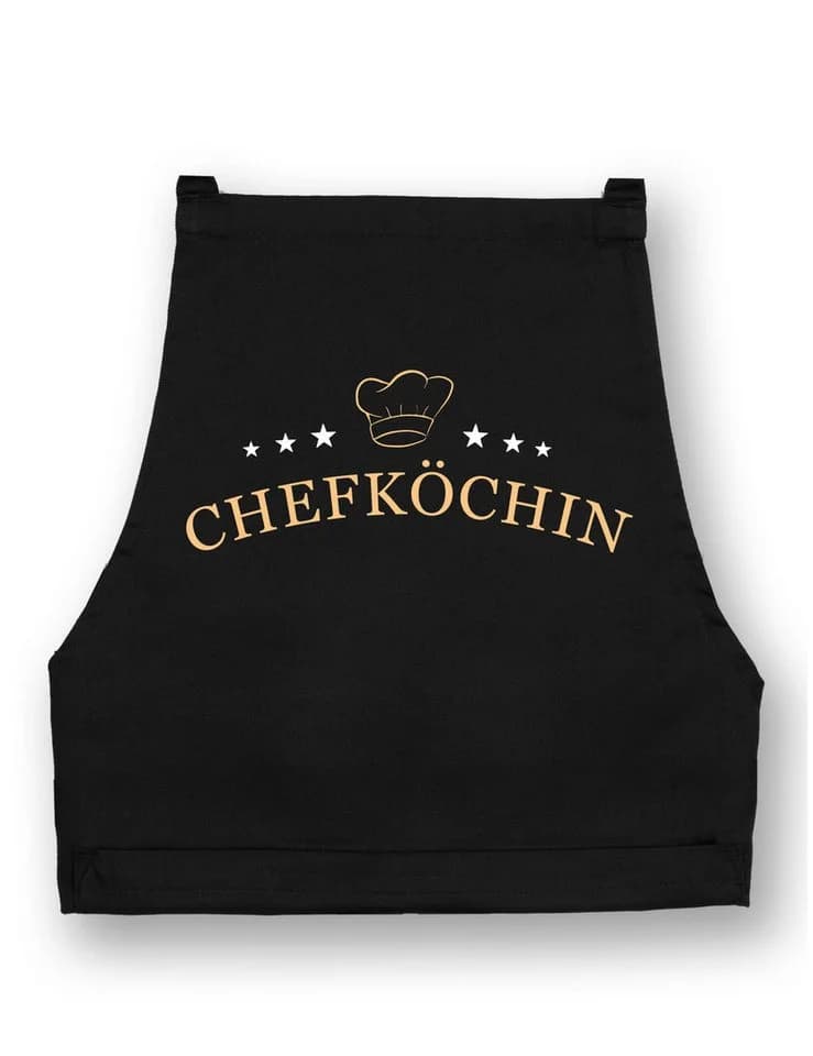 Youth Designz Grillschürze Damen Schwarz CHEFKÖCHIN Print Kochschürze - Bild 2