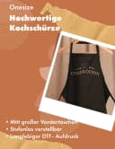 Youth Designz Grillschürze Damen Schwarz CHEFKÖCHIN Print Kochschürze Bild 3