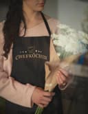 Youth Designz Grillschürze Damen Schwarz CHEFKÖCHIN Print Kochschürze Bild 4