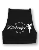 Youth Designz Kochschürze Damen Schwarz Küchenfee Print mit Tasche Bild 2