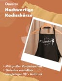Youth Designz Kochschürze Damen Schwarz Küchenfee Print mit Tasche Bild 3