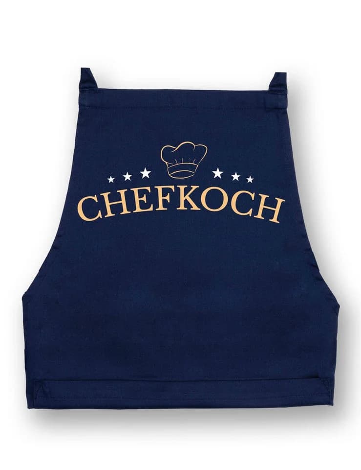 Youth Designz Grillschürze Herren Chefkoch Print Navyblau Kochschürze mit Tasche - Bild 2