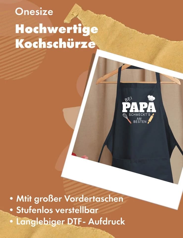 Youth Designz Grillschürze Herren Blau Spruch - Bild 3