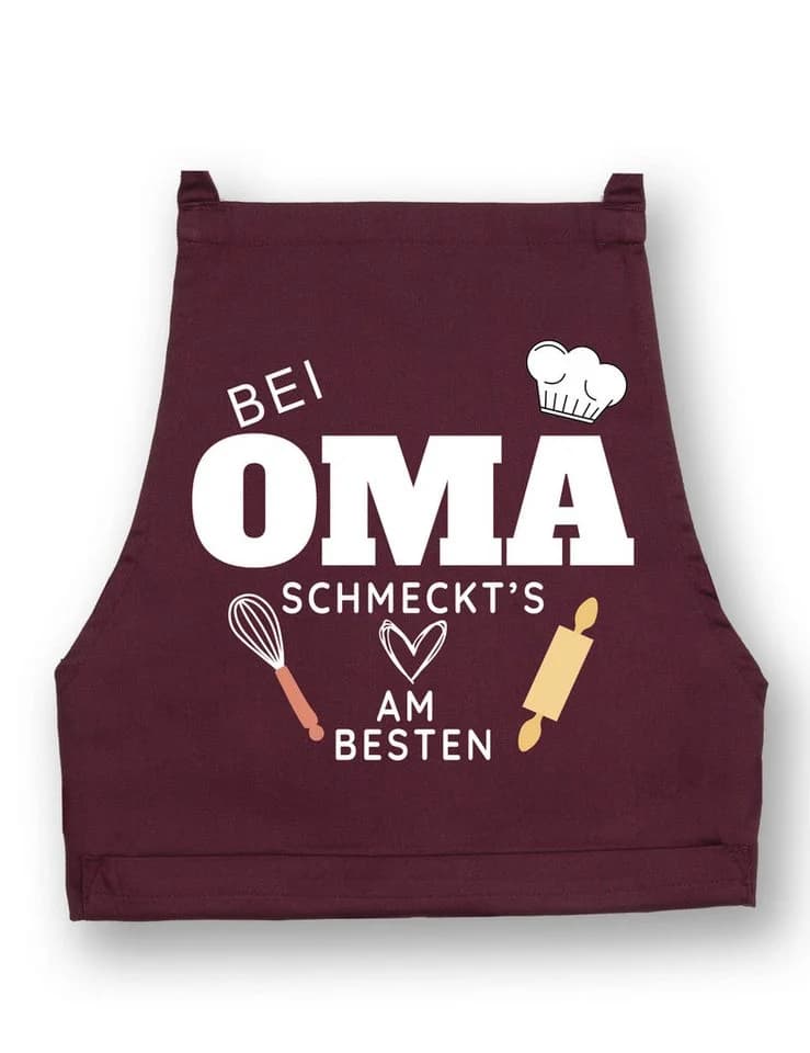 Youth Designz Grillschürze Damen Schürze "Bei Oma schmeckt es am Besten" Print Kochschürze - Bild 2