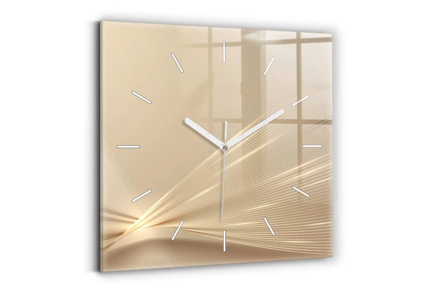 Tulup Wanduhr Glasuhr Abstraktes Licht Rechteckige Moderne Uhr - Bild 2