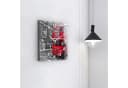 Tulup Glaswanduhr Roter Bus Motiv Modern Bild 3