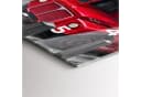 Tulup Glaswanduhr Roter Bus Motiv Modern Bild 5