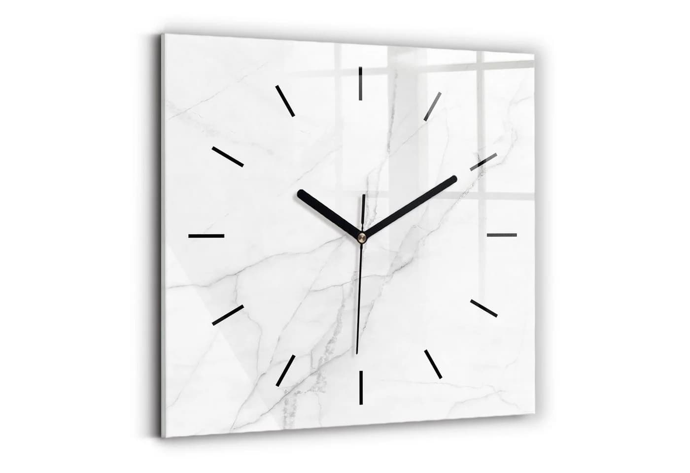 Tulup Wanduhr Modernes Glas Rechteckig Marmor-Optik - Bild 2