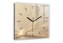 Tulup Wanduhr Glas Abstraktes Licht Rechteckig Modern Gehärtetes Glas Bild 2