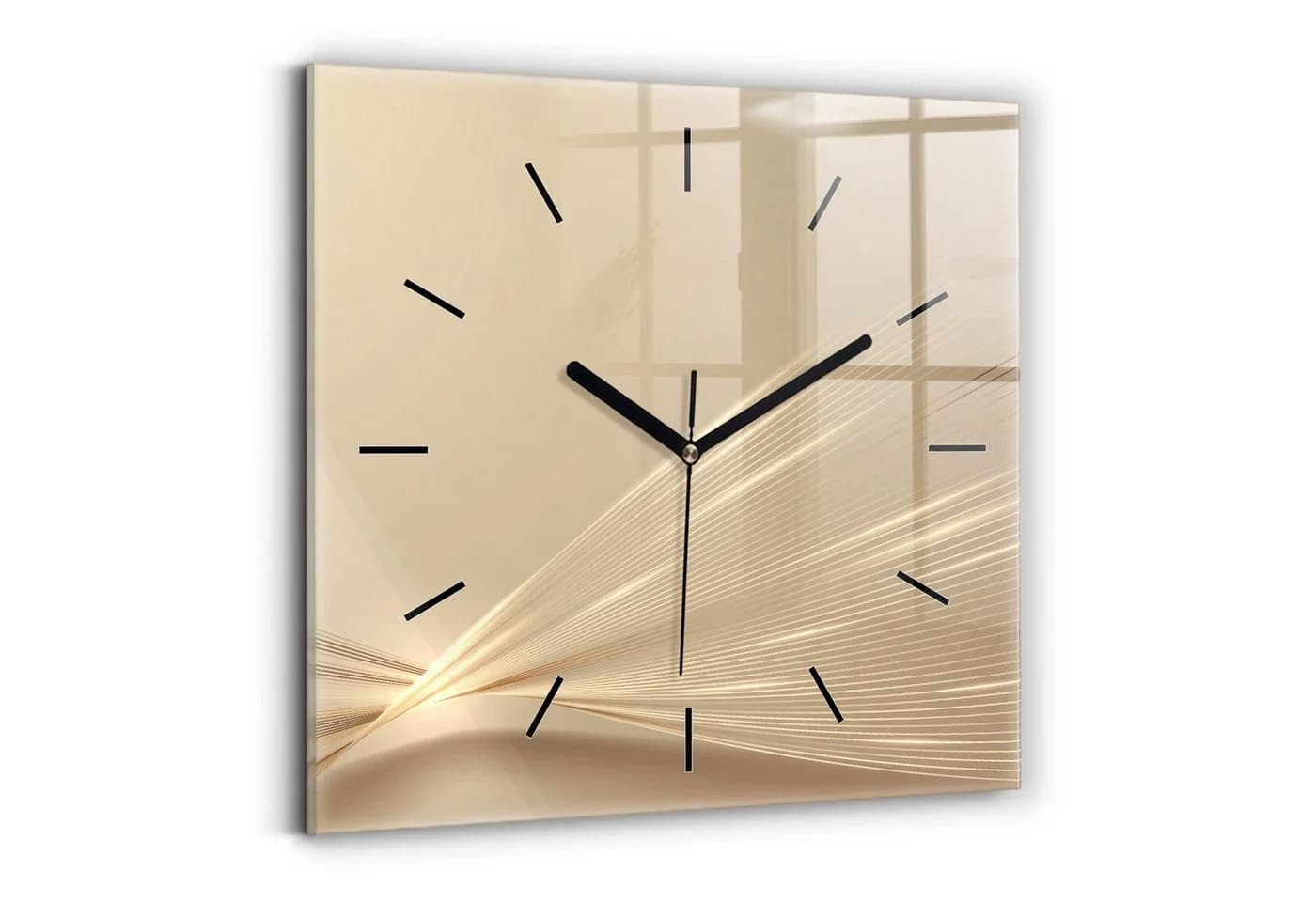 Tulup Wanduhr Glas Abstraktes Licht Rechteckig Modern Gehärtetes Glas - Bild 2
