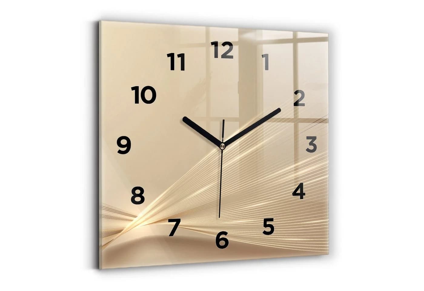 Tulup Wanduhr Rechteckige Glasuhr Abstrakte Helle Glamour-Uhr aus Gehärtetem Glas - Bild 2