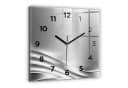 Tulup Wanduhr Glasuhr Silberne Abstraktion Rechteckig Bild 2