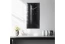 Tulup Wanduhr Glas Rechteckig Schwarz 30x60 cm Bild 1