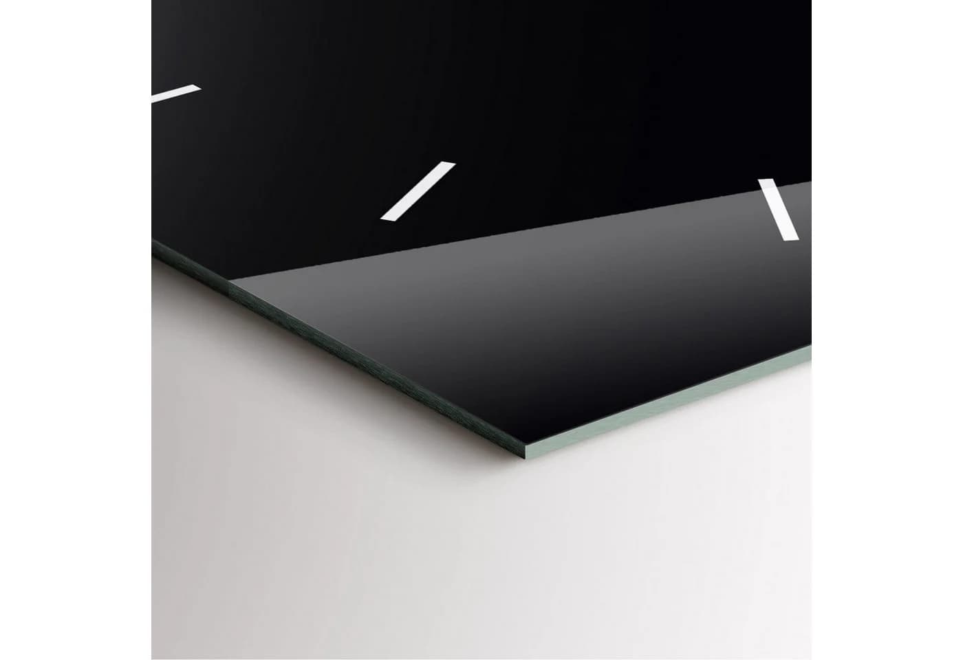 Tulup Wanduhr Glas Rechteckig Schwarz 30x60 cm - Bild 5