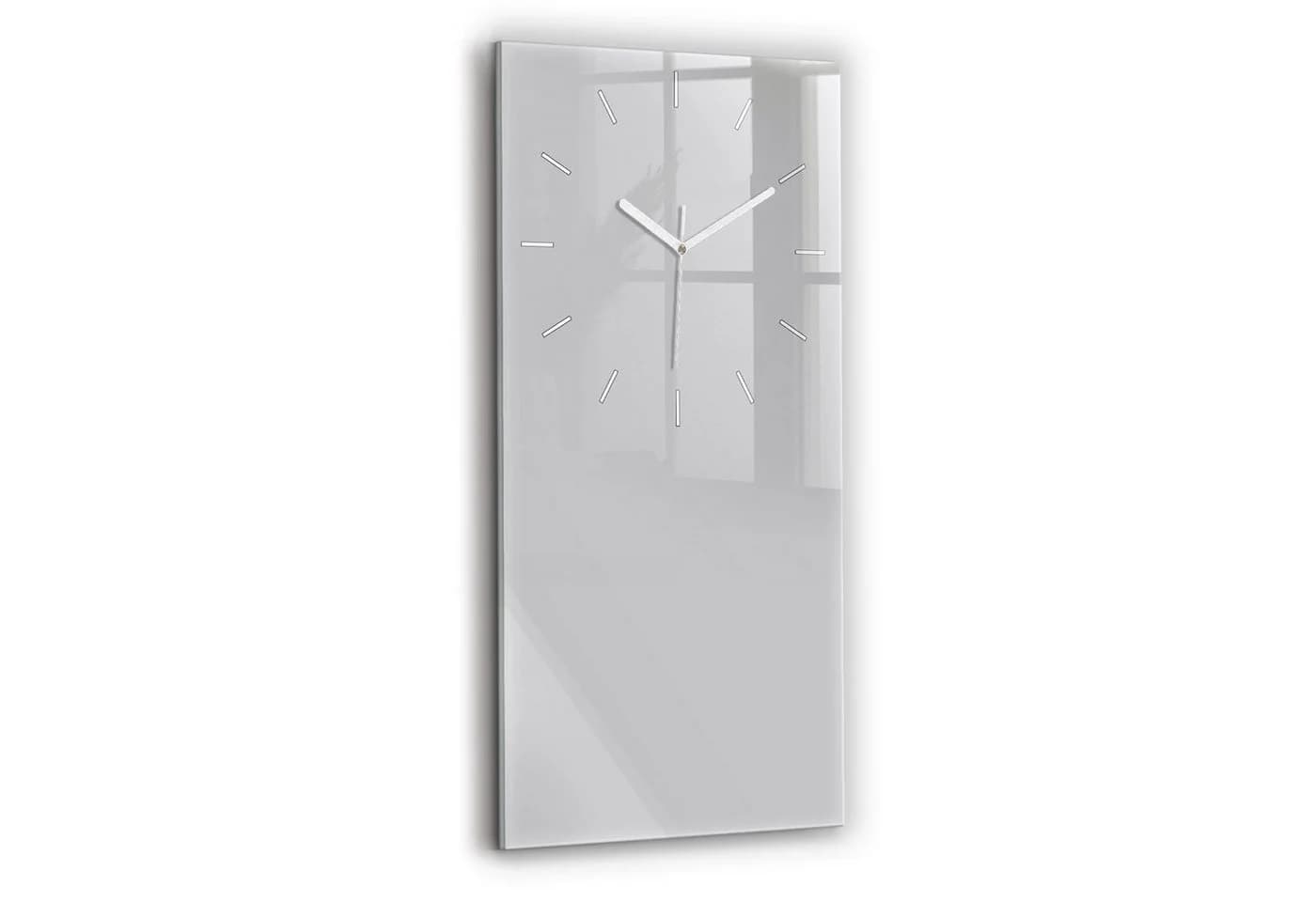 Tulup Rechteckige Wanduhr 30x60 cm aus Gehärtetem Glas Grau - Bild 2