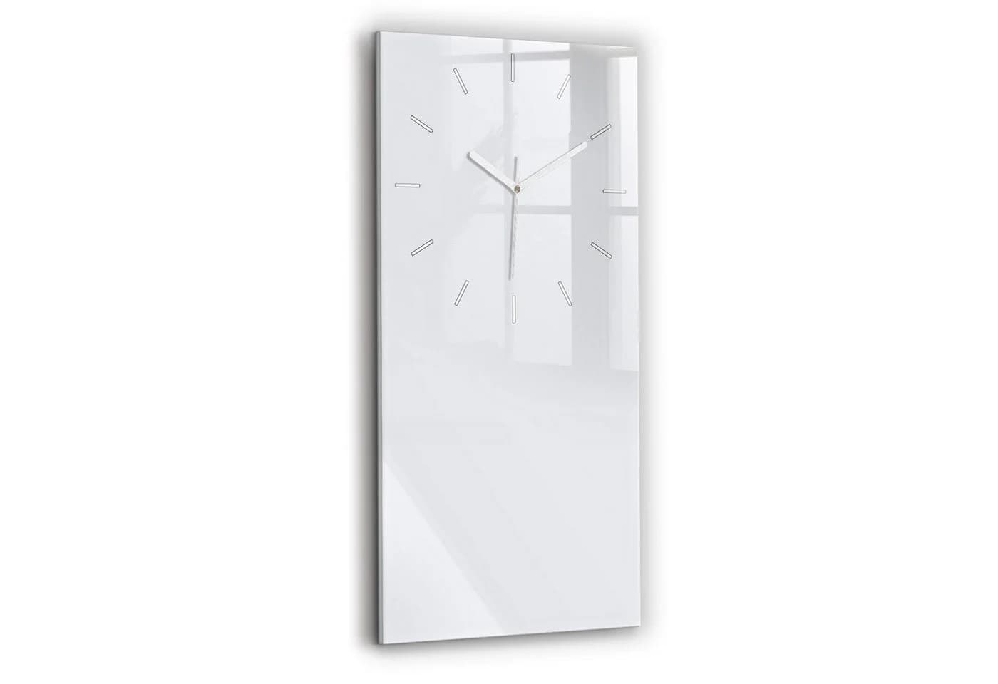 Tulup Rechteckige Wanduhr aus Gehärtetem Glas Weiß 30 x 60 cm - Bild 2