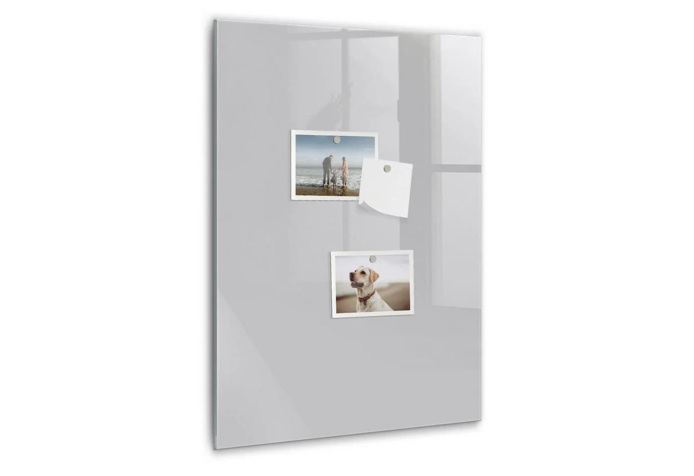 Tulup Memoboard aus Glas Notiztafel Hellgrau mit Magneten - Bild 2