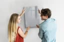 Tulup Memoboard aus Glas Notiztafel Hellgrau mit Magneten Bild 3
