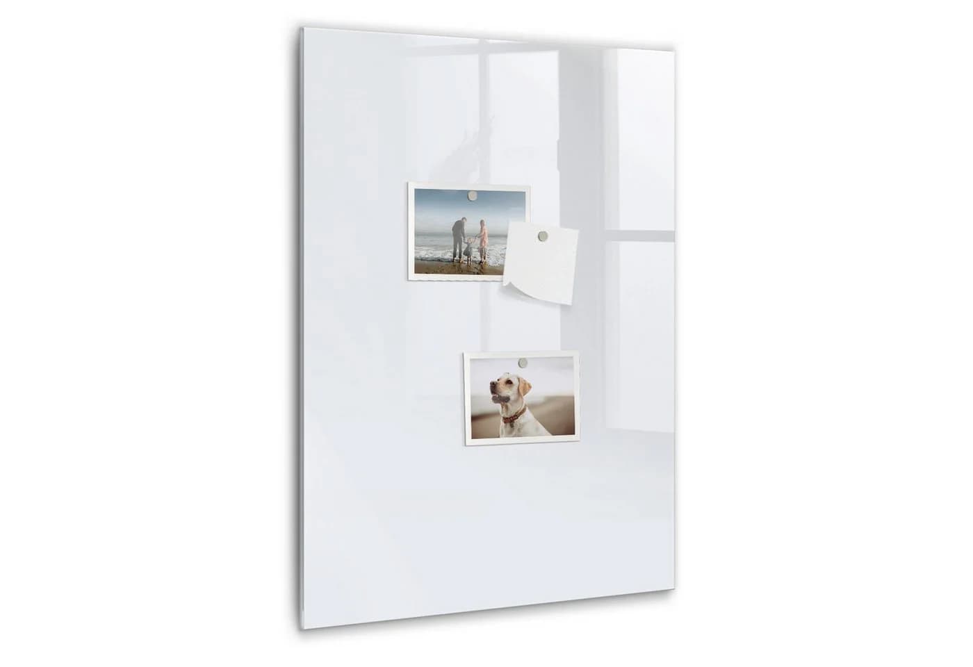 Tulup Magnettafel Memoboard aus Glas Weiß mit 5 Magneten, Marker und Schwamm - Bild 2