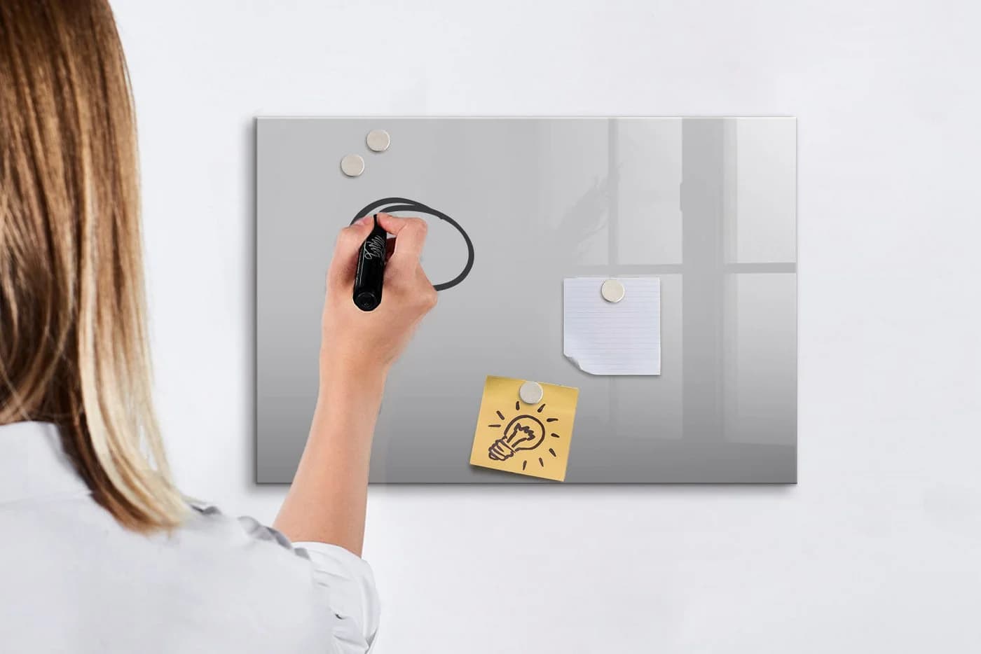 Tulup Magnettafel Notiztafel aus Gehärtetem Glas Grau - Bild 5