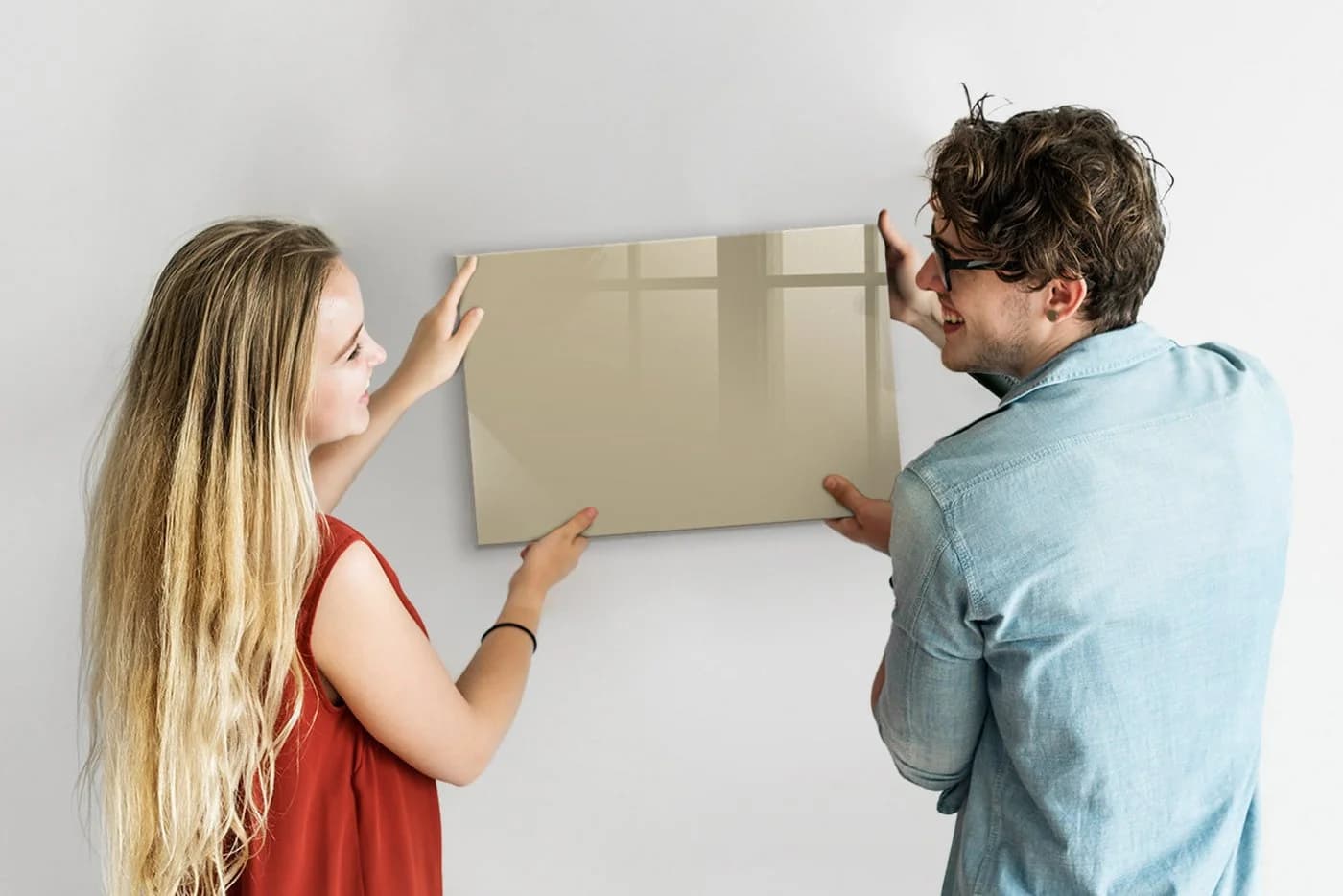 Tulup Magnettafel Notiztafel Gehärtetes Glas Beige - Bild 3