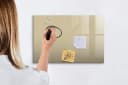 Tulup Magnettafel Notiztafel Gehärtetes Glas Beige Bild 5