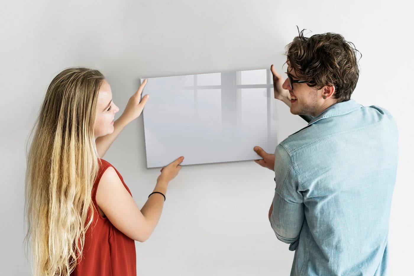 Tulup Magnettafel Notiztafel Gehärtetes Glas Weiß 5 Magnete - Bild 3
