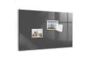 Tulup Magnettafel Glas-Notiztafel Grau mit Magneten Bild 2