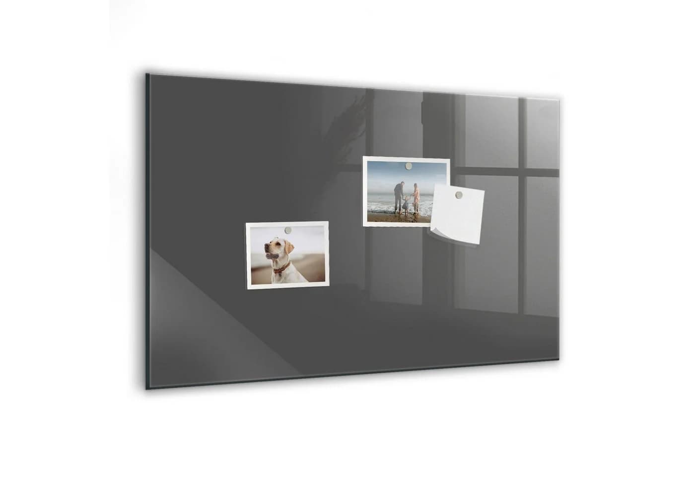 Tulup Magnettafel Glas-Notiztafel Grau mit Magneten - Bild 2