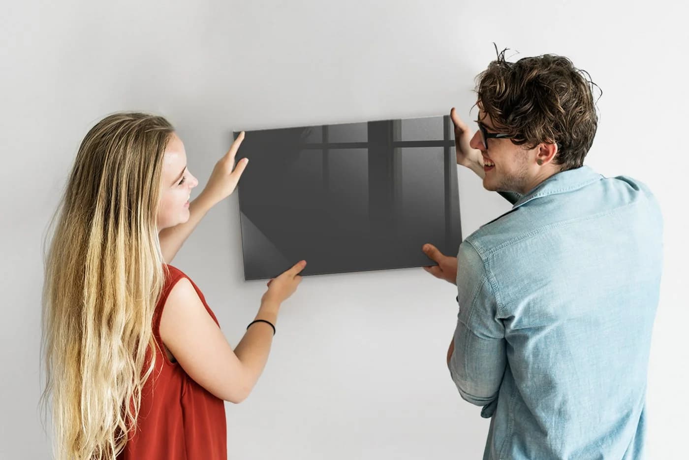 Tulup Magnettafel Glas-Notiztafel Grau mit Magneten - Bild 3