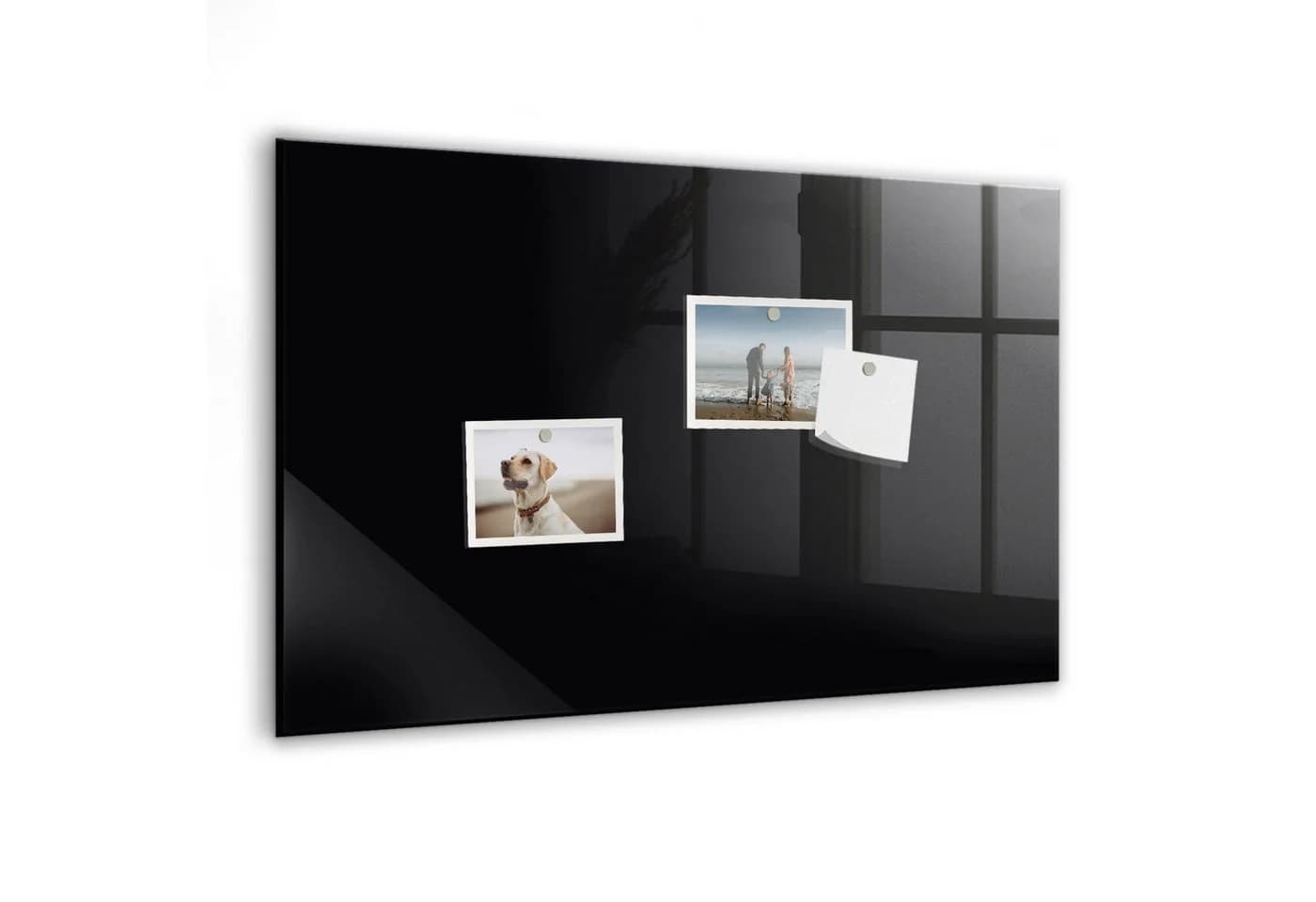 Tulup Magnettafel Glas-Notiztafel Memoboard Schwarz mit Magneten - Bild 2