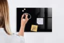 Tulup Magnettafel Glas-Notiztafel Memoboard Schwarz mit Magneten Bild 5