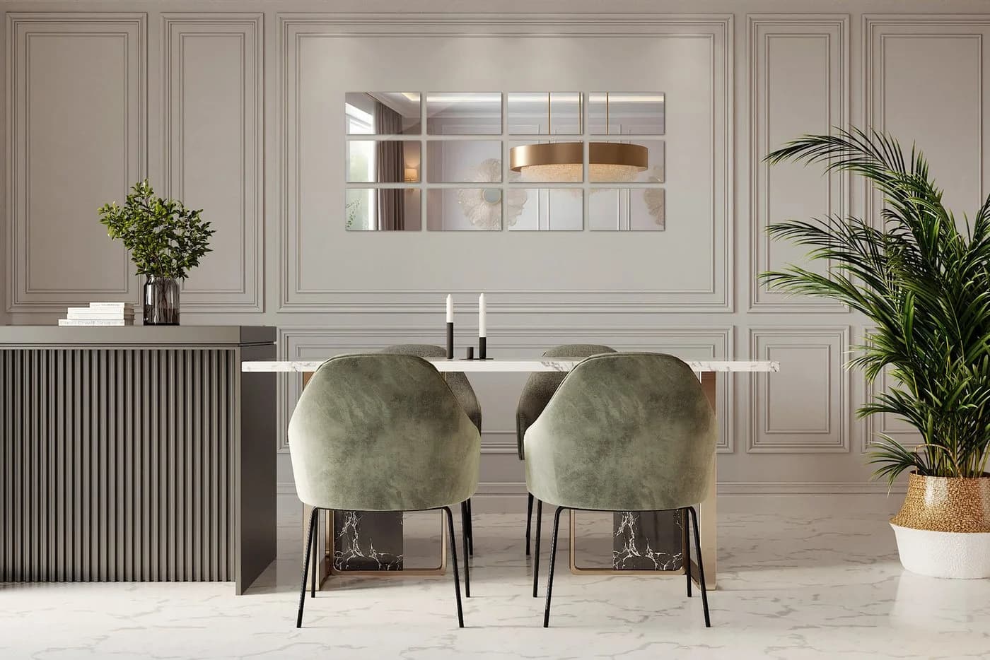 Tulup Spiegelfliesen Selbstklebend 6er Set Modern Glamour
