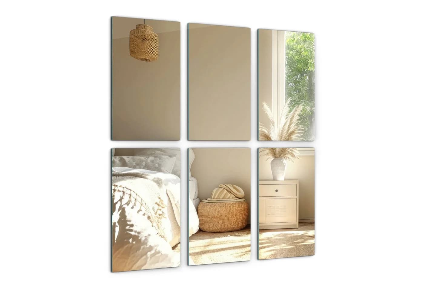 Tulup Spiegelfliesen Selbstklebend 6er Set Modern Glamour - Bild 2