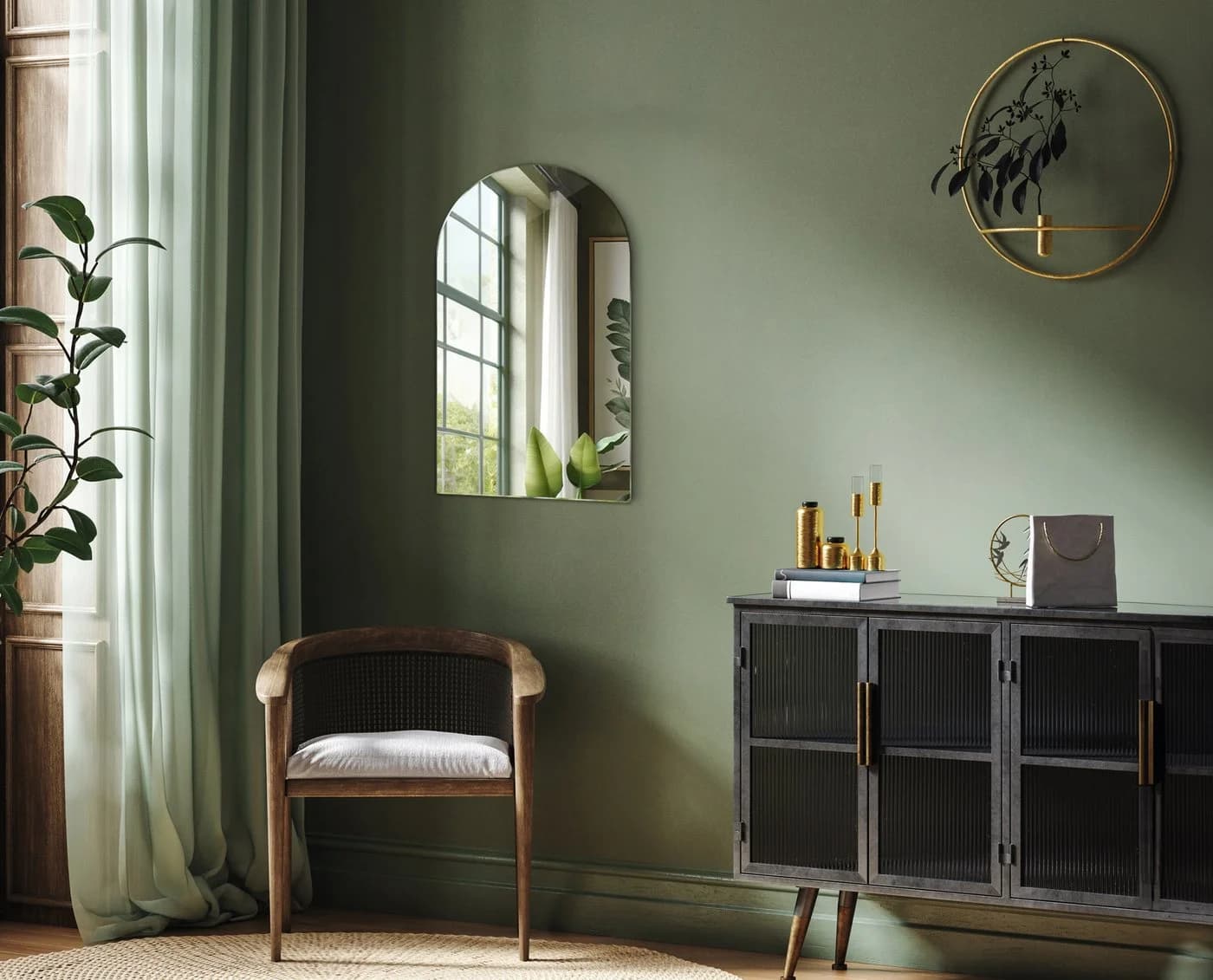 Tulup Dekospiegel Unregelmäßige Form Modern Glas - Bild 3